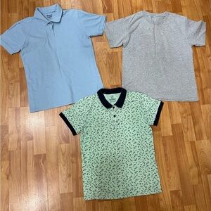 Blue, Gray, and Patterned Polo Shirts